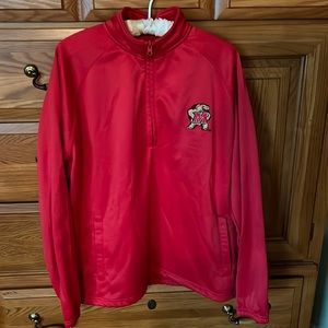 University of Maryland 1/4 zip fleece lined shirt